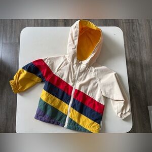 Kids Colorblock 2 sides Hooded Windbreaker Jacket